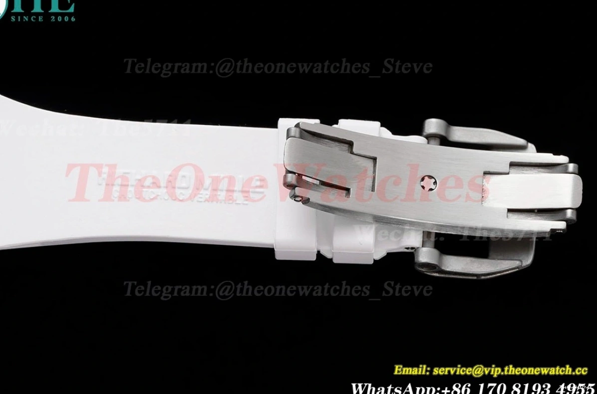 White Blue Rubber With Clone Strap Dial Transparent Skeleton RMSF RM35-01 RMUL2 0127